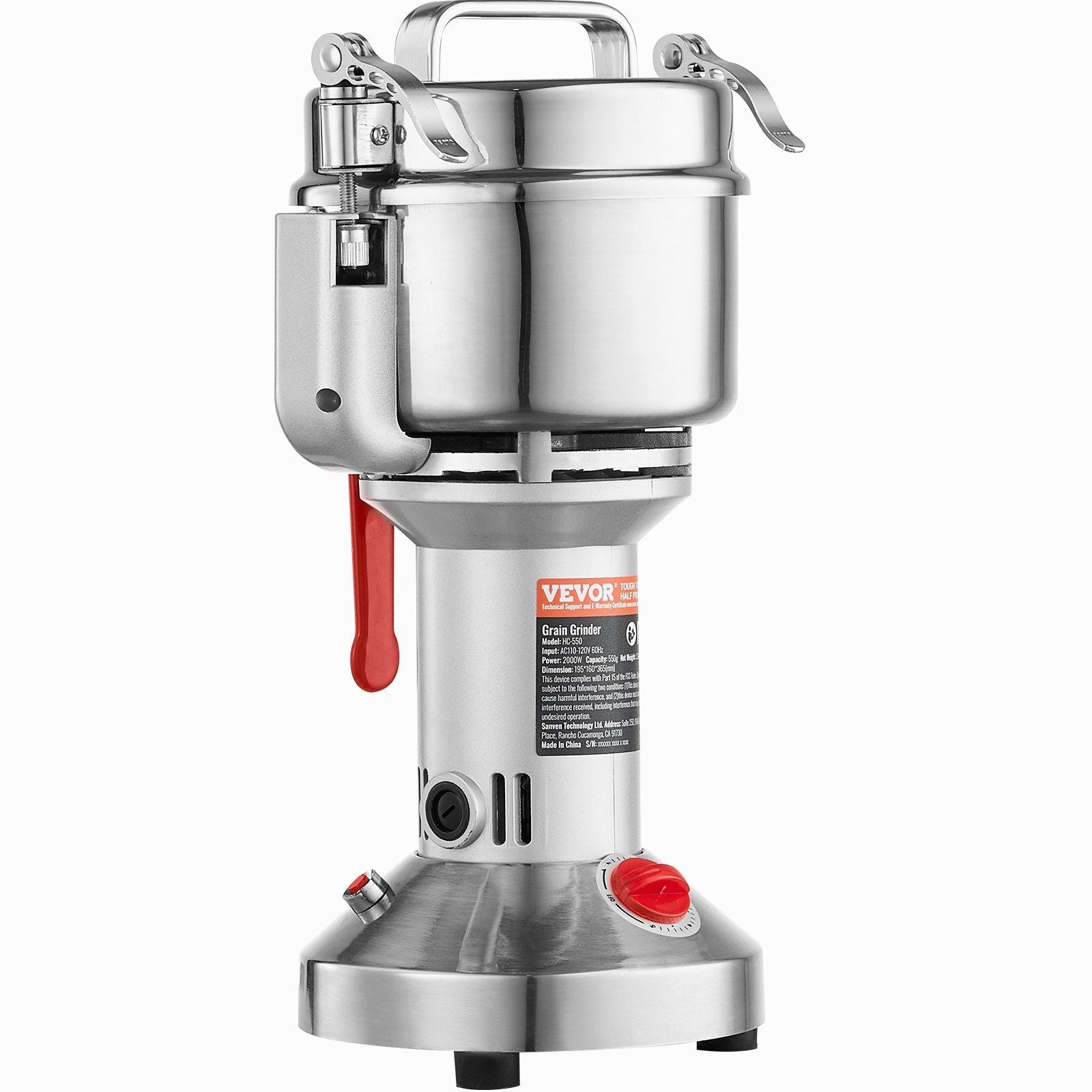 550g Commercial Spice Grinder Electric Grain Mill Grinder High Speed