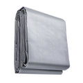 Tarp Waterproof 16x20 ft, Plastic Poly Tarp Cover 10 Mil, Multi Purpose Tear UV and Temperature Resistant Outdoor Tarpaulin with High Durability Reinforced Grommets (Silver/Brown)