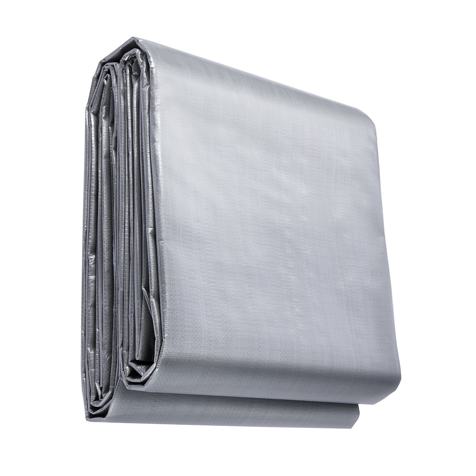 Tarp Waterproof 16x20 ft, Plastic Poly Tarp Cover 10 Mil, Multi Purpose Tear UV and Temperature Resistant Outdoor Tarpaulin with High Durability Reinforced Grommets (Silver/Brown)