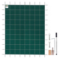 Pool Safety Cover Fits 20x40ft Rectangle Inground Safety Pool Cover Green Mesh Solid Pool Safety Cover for Swimming Pool Winter Safety Cover