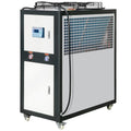 Industrial Water Chiller, 9.4HP 16 Gal Air-Cooled Industrial Water Chiller, 15,100 Kcal/h Cooling Capacity with Finned Condenser Micro-Computer Control 60L Water Tank, for Cooling Water