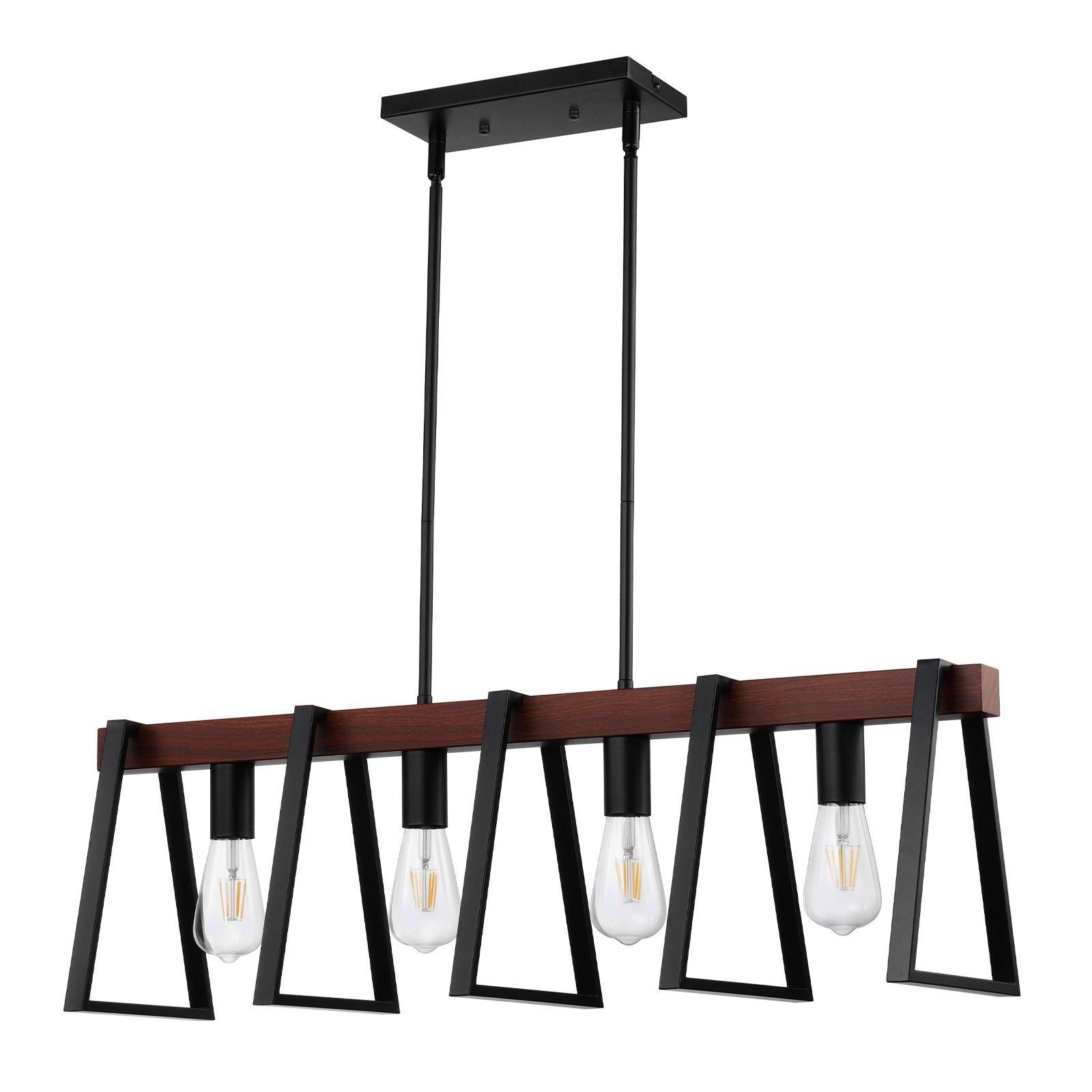 4-Light Kitchen Island Pendant Lights 60W Adjustable Dining Room Light E26