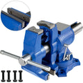 6" Heavy Duty Bench Vise , Double Swivel Rotating Vise Head/Body Rotates 360° ,Pipe Vise Bench Vices 30Kn Clamping Force,for Clamping Fixing Equipment Home or Industrial Use