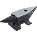 Cast Steel Anvil, 22 Lbs(10kg) Single Horn Anvil with Large Countertop and Stable Base, High Hardness Rugged Round Horn Anvil Blacksmith, for Bending, Shaping