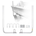 Boat Trailer Guide, 43' Adjustable Design Trailer Guide Poles, 2PCS Rustproof Galvanized Steel Trailer Guide, Trailer Guides with PVC Pipes, for Ski Boat, Fishing Boat or Sailboat Trailer 2024