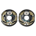 Electric Trailer Brake Assembly, 10" x 2.25", 1 Pair Self-Adjusting Electric Brakes Kit for 3500 lbs Axle, 4-Hole Mounting, Backing Plates for Brake System Part Replacement (1 Right + 1 Left)