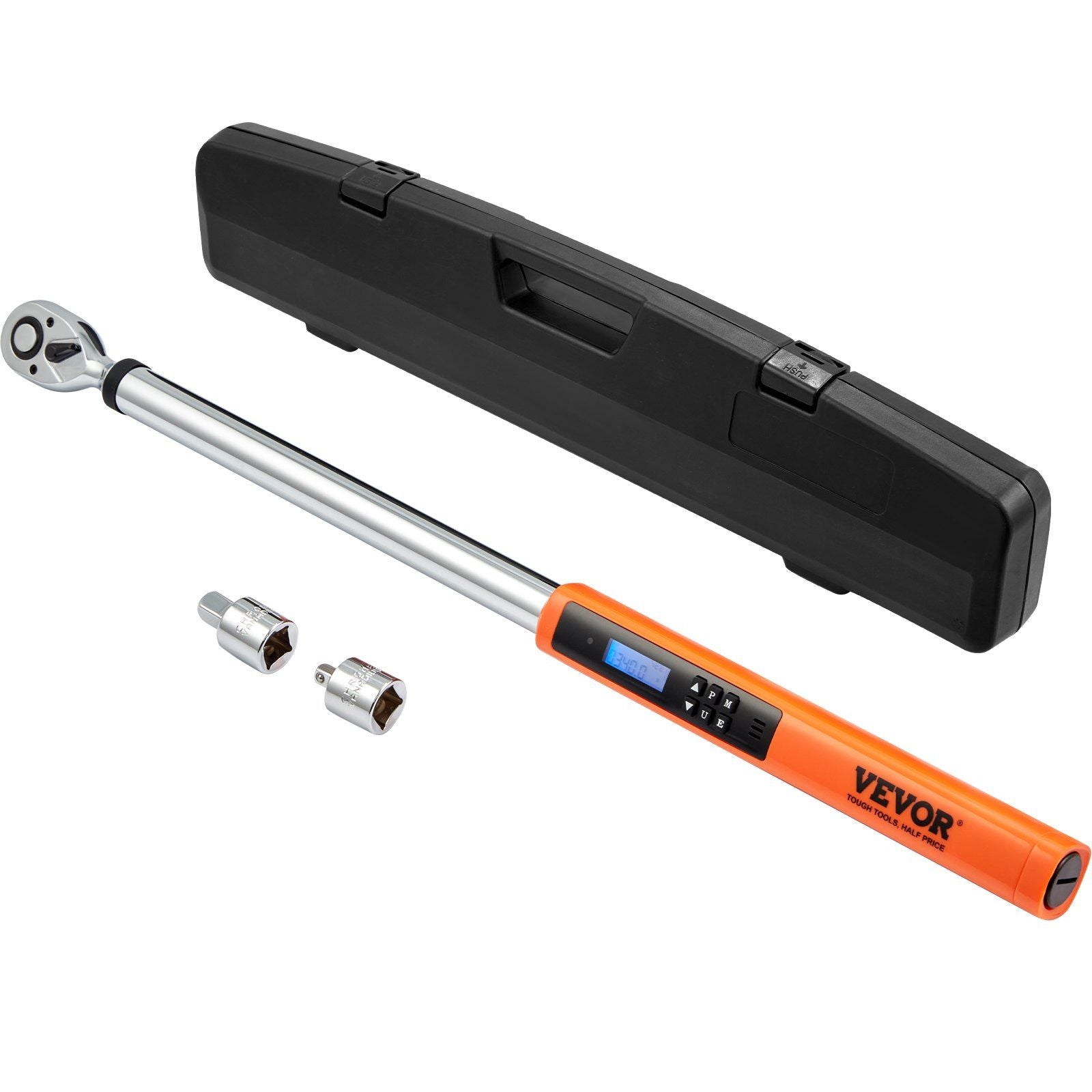 Digital Torque Wrench, 1/2" Drive Electronic Torque Wrench, Torque Wrench Kit 25-250ft.lb/34-340n.m Torque Range Accurate to ±2%, 3-Mode Adjustable Torque Wrench Set with LED Buzzer Calibration