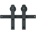 8FT Sliding Barn Door Hardware Kit, 330LBS Loading Heavy Duty Barn Door Track Kit for Single Door, Fit 3.7-4.3FT Wide and 1.3"-1.8" Thick Door Panel, with Smooth & Silent Pulley (I Shape)