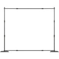 10ft x 10ft Pipe and Drape Kit, Heavy Duty Backdrop Stand with Carbon Steel Base, Adjustable Backdrop Support with 6 Clamps and A Carry Bag for Wedding, Party, Event, Photography, and Exhibition