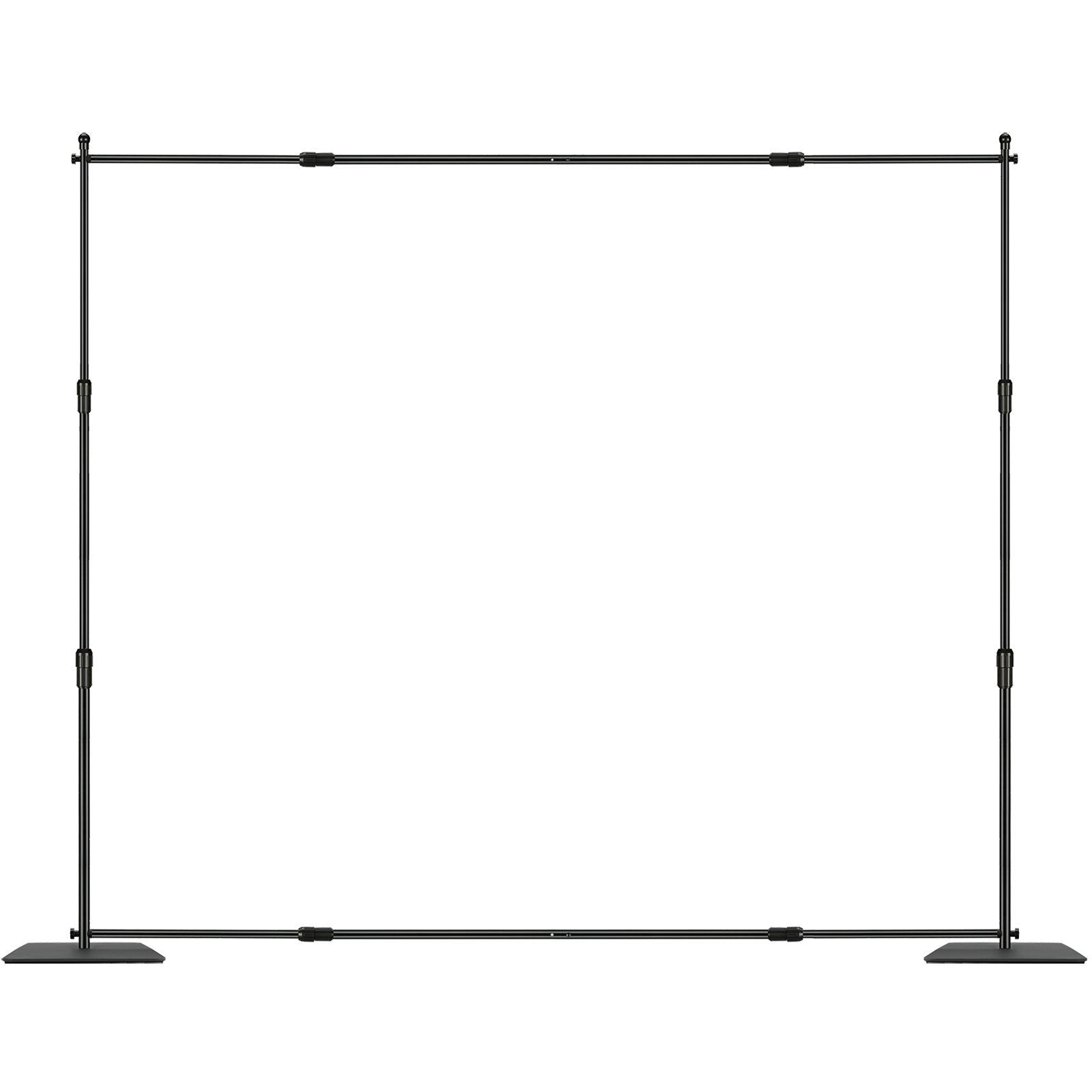 10ft x 10ft Pipe and Drape Kit, Heavy Duty Backdrop Stand with Carbon Steel Base, Adjustable Backdrop Support with 6 Clamps and A Carry Bag for Wedding, Party, Event, Photography, and Exhibition