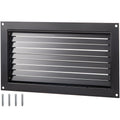Foundation Flood Vent, 8" Height x 16" Width Flood Vent, to Reduce Foundation Damage and Flood Risk, Black, Wall Mounted Flood Vent, for Garages & Full Height Enclosures