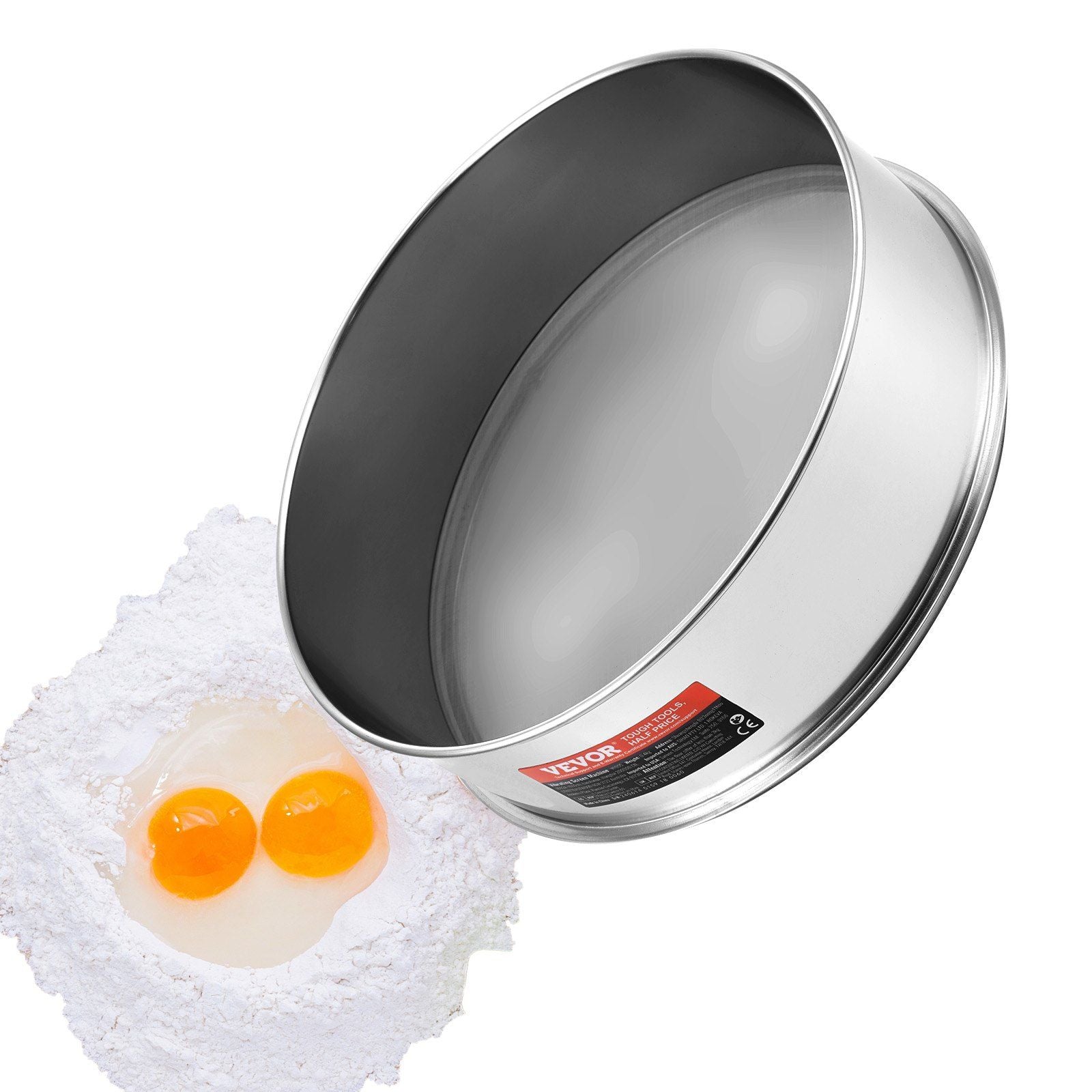 Flour Sieve Fine Mesh Stainless Steel 40 Mesh Flour Sifter for Baking Cake