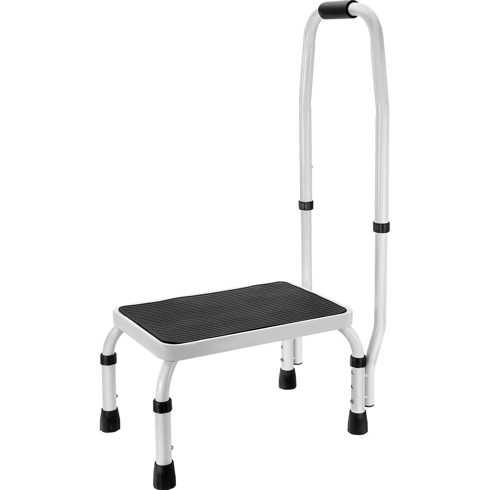 Step Stool 1-Step 330lbs Capacity, 3 Adjustable Height with Handle Steel Step Ladder, Portable Toddler Step Stools for Adults, Non-Slip Sturdy Step Ladders for Office, RVs, Pets
