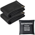 Fire Blankets, 2 Pack Welding Blankets, 6' x 10' Fire Suppression Blanket, 1022 °F Flame Retardant Blanket, Black Fire Emergency Blankets, Fiberglass Fire Retardant Blanket with 8 Brass Grommets