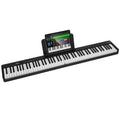 88 Key Folding Keyboard Piano Portable Foldable Piano Bluetooth MIDI Black