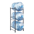 3 Tiers Water Jug Holder Single Row Water Bottle Rack for 3 Bottles Black