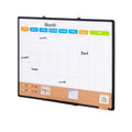 36"x 24" Monthly Calendar Whiteboard & Cork Board Combo with Aluminum Frame