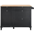 Kitchen Island Cart Storage Cabinet Serving with Drawer & Trash Cabinet