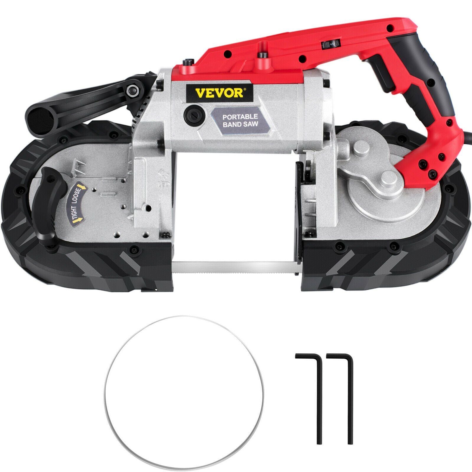 Variable-Speed 5" Deep Cut Portable Band Saw 110V 10-A Motor Tested to UL Standards