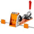 Pocket Hole Jig Kit, 34 Pcs Pocket Hole Jig System with 11" C-clamp, Fixture, Step Drills, Wrenches, Drill Stop Rings, Square Drive Bits, Toolbox, Adjustable, for DIY Carpentry Projects