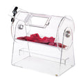 Acrylic Raffle Drum, Professional Raffle Ticket Spinning Cage with 2 Keys, Transparent Lottery Spinning Drawing, Holds 2500 Tickets or 100 Raffle Balls,Raffle Ticket Box for Lottery Games Bingo