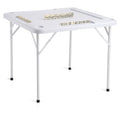 Mahjong Table 4 Player Folding Card Table & 4 Cup Holders Chip Trays White