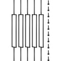 Deck Balusters, 10 Pack Metal Deck Spindles, 44"x0.5" Staircase Baluster with Screws, Iron Deck Railing for Wood and Composite Deck, Stylish Black Baluster for Outdoor Stair Deck Porch