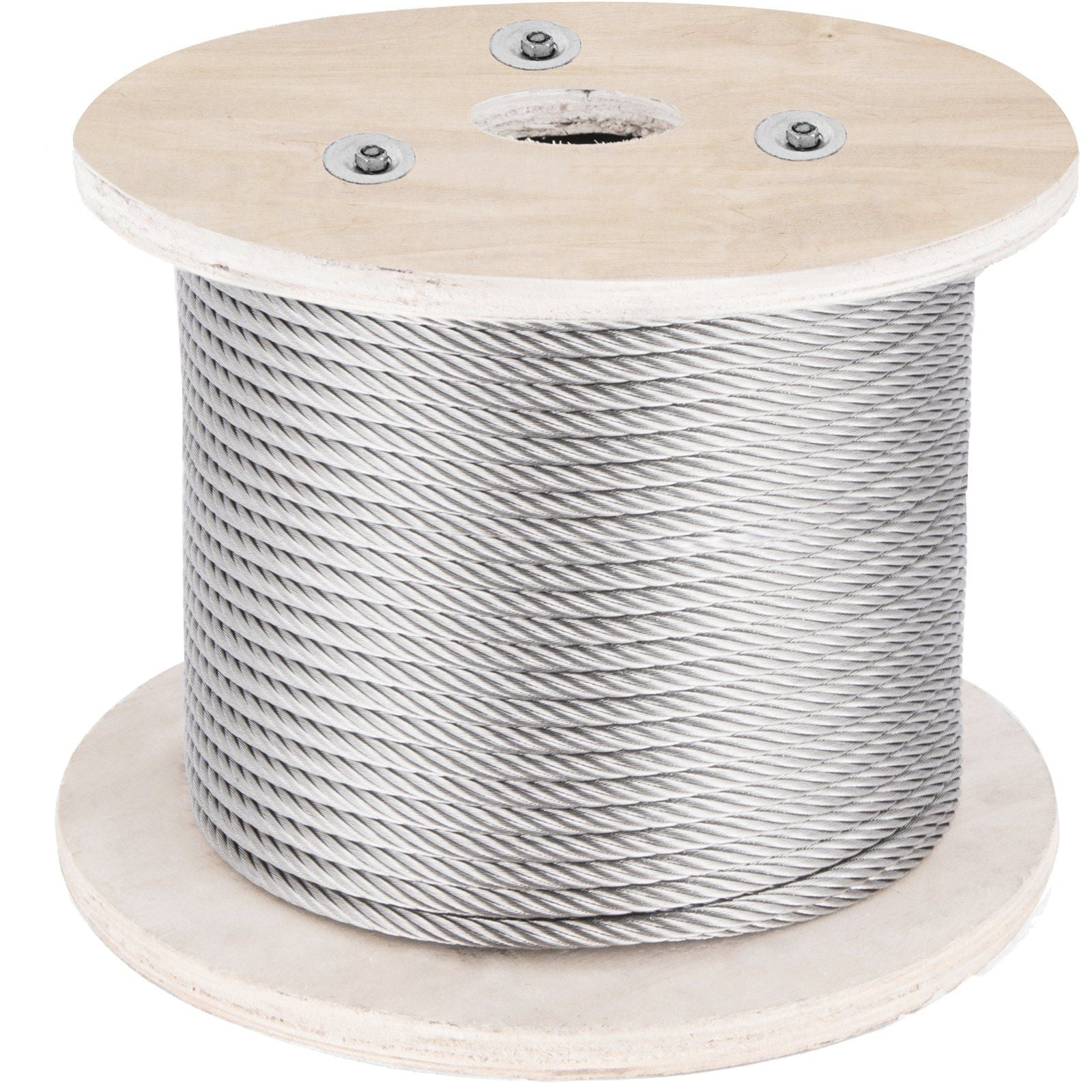 5/32 Stainless Steel Cable, 500FT T316 Wire Rope 1x19 Marine Grade Steel Cable for Deck Railing Brackets Handrail Stair DIY Balustrade