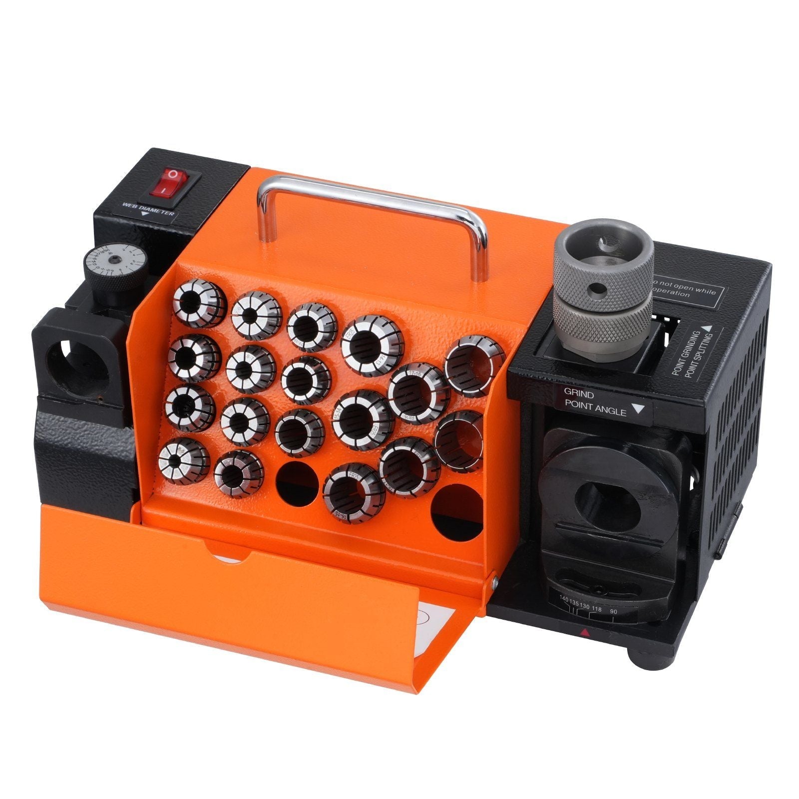 MR-20G Drill Bits Sharpener 3-20mm Bits Grinder Sharpener & 18 Collets
