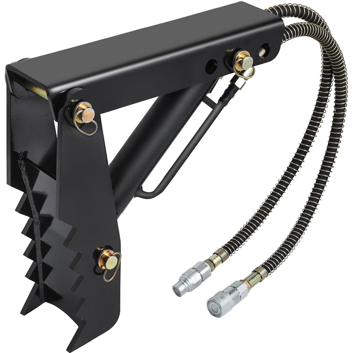 18" Hydraulic Backhoe Thumb, 1/2" Thickness Heavy Duty Excavator Thumb, Black Steel Weld On Thumb Attachments with Hydraulic Cylinder, Mechanical Hydraulic Thumb for Backhoe/Excavator