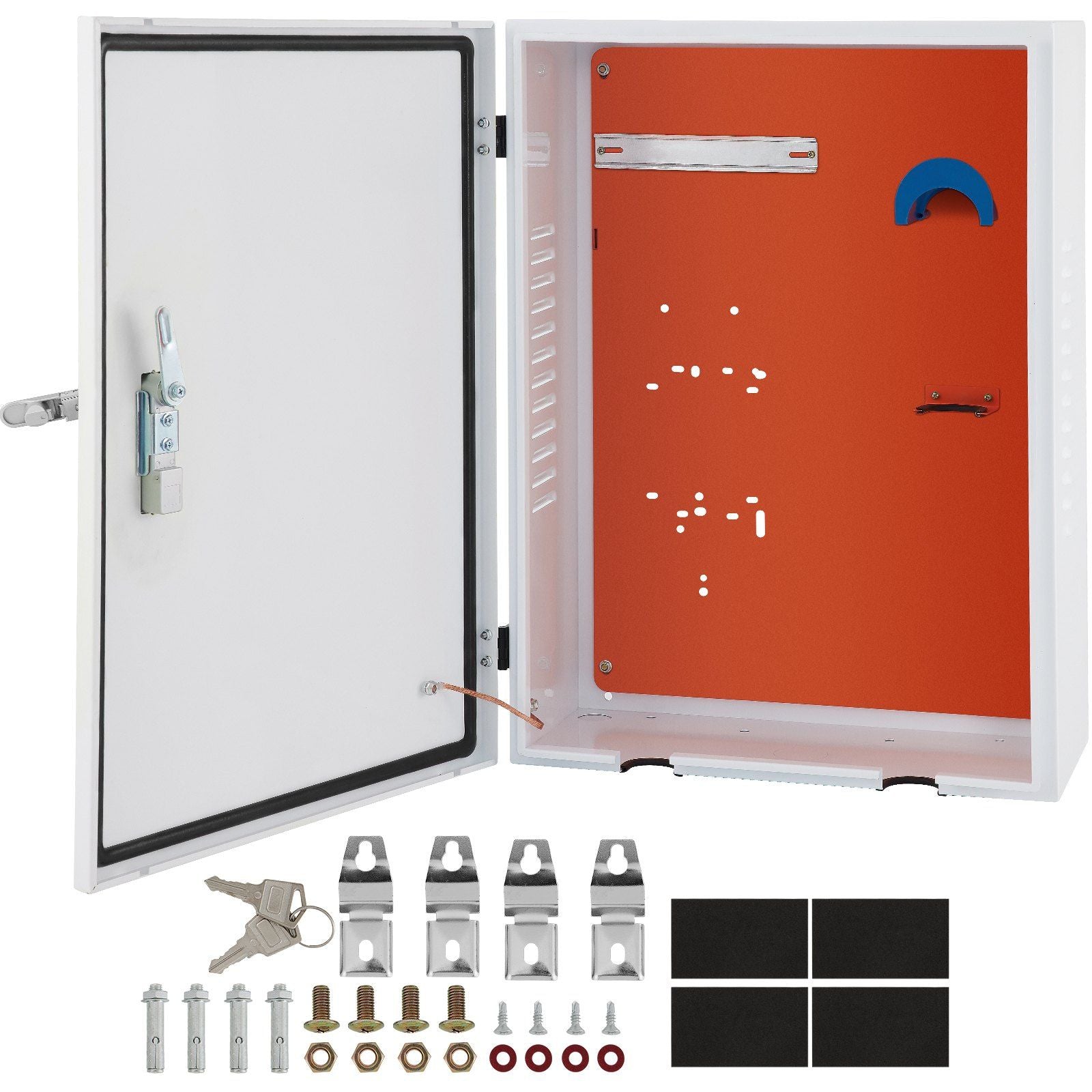 Tesla Charger Station Box, 28\'\' x 20\'\' x 10\'\', Outdoor Cable Box Charging Box Cable Organizer, IP32 Waterproof Dustproof Cool Roll Steel Electrical Enclosure Box, for Tesla Wall Connector
