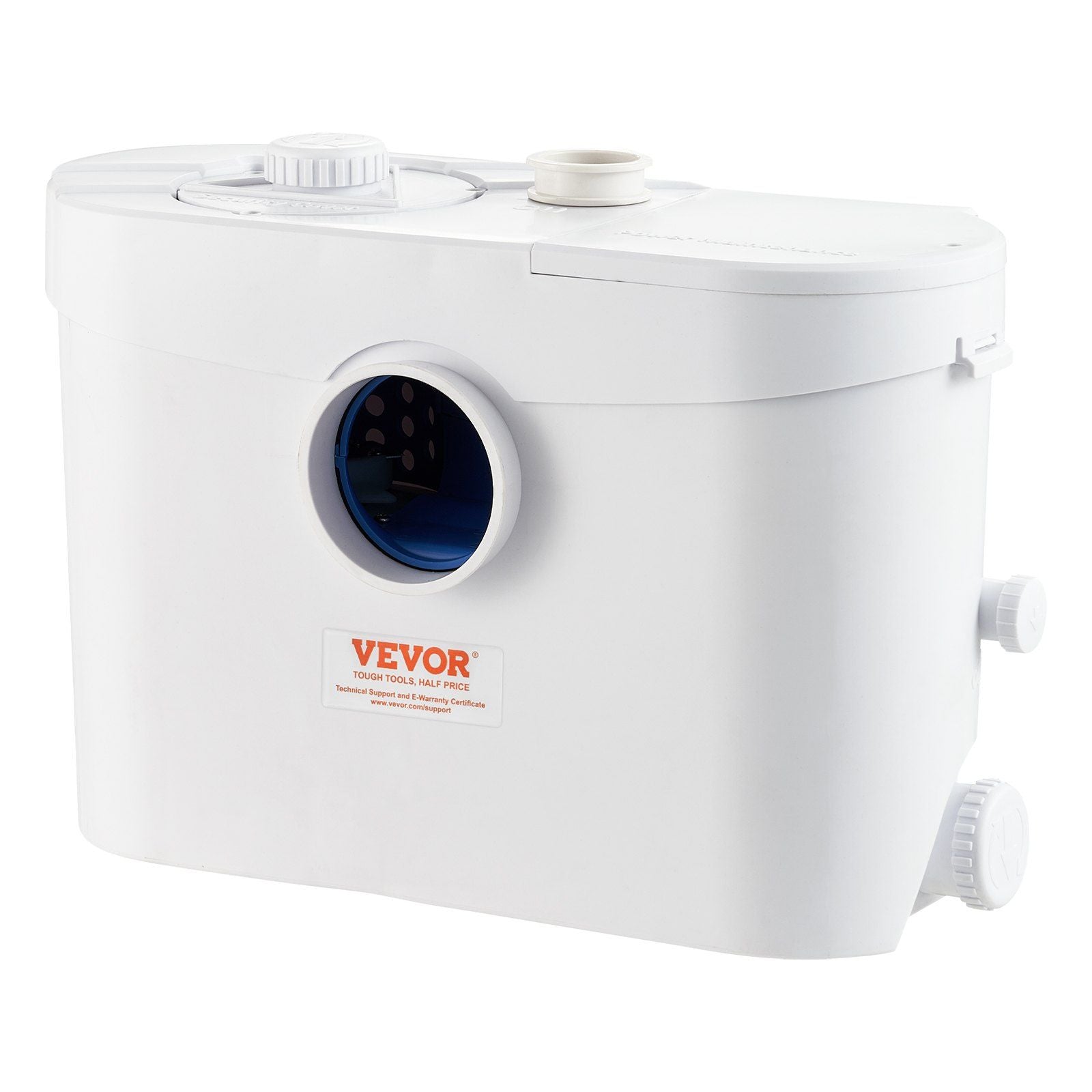 Macerator Pump, 700W, 9600 L/h Flow, 32.8 ft/10 m Head, Macerator Sewerage Sump Pump with 3 Water Inlets for Toilet, Basement, Kitchen, Sink, Shower, Bathtub Waste Water Disposal Upflush Machine