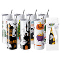 12 Pack Sublimation Tumblers 20oz Skinny Straight, Stainless Steel Sublimation Tumblers Blank, Stainless Steel Double Wall Tumbler for Heat Transfer Customized Gifts with Lid and Straw, Gift Box