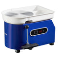 Pottery Wheel, 450W, For Adults and Beginners, 11in Clay Wheel Machine, Adjustable 60-300RPM Speed Handle and Pedal, ABS Detachable Basin, Accessory Kit for Craft DIY, LCD Touch Screen, Blue