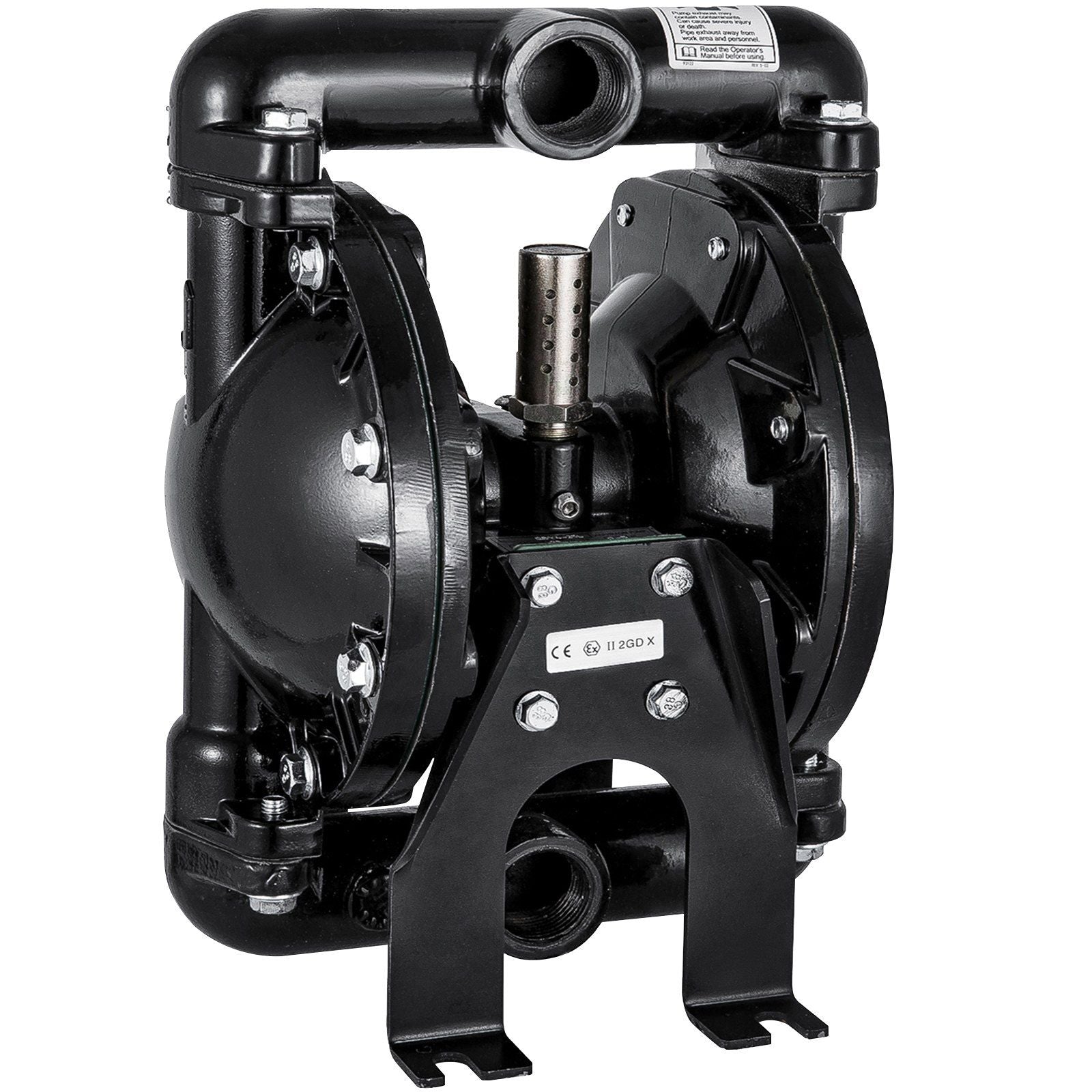 Air-Operated Double Diaphragm Pump 1 inch Inlet Outlet Aluminum 35 GPM Max 120PSI for Industrial Use, QBY4-25LF46-1inch-35