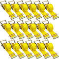 E Track Ratchet Strap, 18PCS 2" x 15' E-Track Straps 4400 LBS Breaking Strength, with Polyester Webbing & Spring Fitting & Ratchets, Durable Tie-Downs for Motorcycles, Tire, Trailer Loads