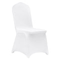 Stretch Spandex Folding Chair Covers, Universal Fitted Chair Cover, Removable Washable Protective Slipcovers, for Wedding, Holiday, Banquet, Party, Celebration, Dining (100PCS White)