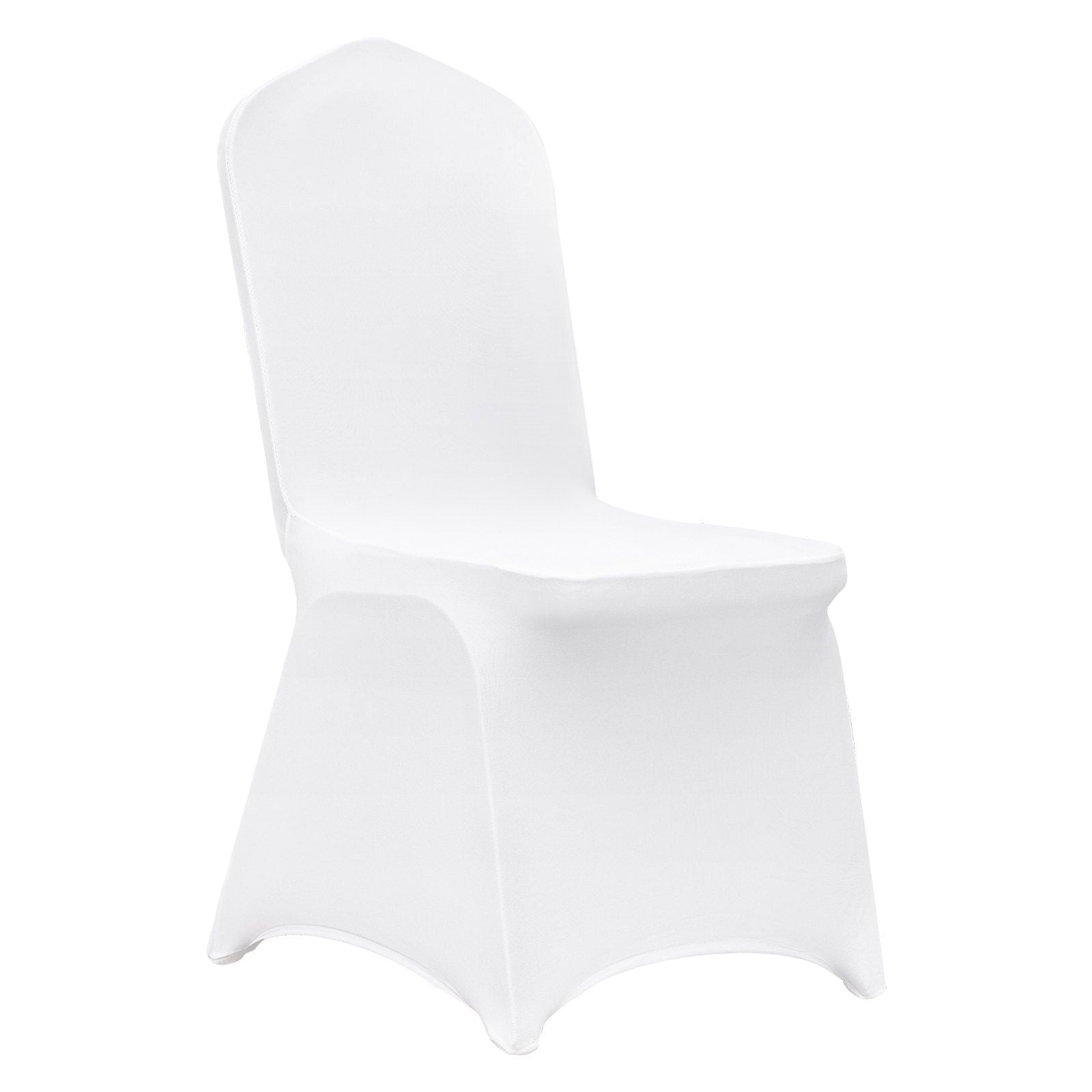 Stretch Spandex Folding Chair Covers, Universal Fitted Chair Cover, Removable Washable Protective Slipcovers, for Wedding, Holiday, Banquet, Party, Celebration, Dining (100PCS White)