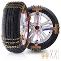 16 PCS Snow Chains Tire Width 8-8.8 in/205-225 mm for Car/Pickup/SUV/Truck