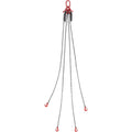 5/16" x 10' Chain Sling 4 Legs G80 Lifting Chain with Grab Hooks 11000 lbs