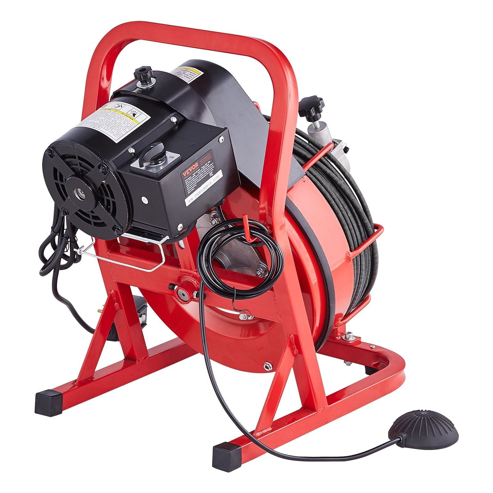 Drain Cleaner Machine Electric Drain Auger 50FT x 3/8 In Auto Feed