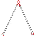 1/4" x 5' Chain Sling 4 Legs G80 Lifting Chain with Grab Hooks 6600 lbs
