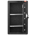 Single Door 4.0 cu.ft Safe Box with Key Lock Password & Fingerprint Black, organize cash, passports, jewelry, gold, watches and documents