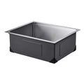 23" Kitchen Sink Undermount Single Bowl Drop-In Basin Stainless Steel Bar