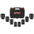 Axle Nut Impact Socket Set 3/4" Drive 6-Point 8PCS Metric Spindle Socket