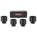 Axle Nut Impact Socket Set 1/2" Drive 6-Point 4PCS SAE Spindle Nut Socket