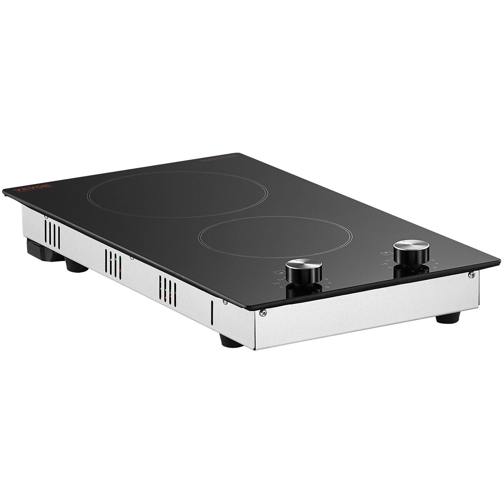 Built-in Electric Cooktop Radiant Ceramic Cooktop 2 Burners 20.1x11.6 inch