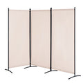 Room Divider, 3 Panel Room Divider, Folding Privacy Screen and Portable Partition Divider for Room Separation, Freestanding Room Partitions for Office, Bedroom, Living Room, Beige