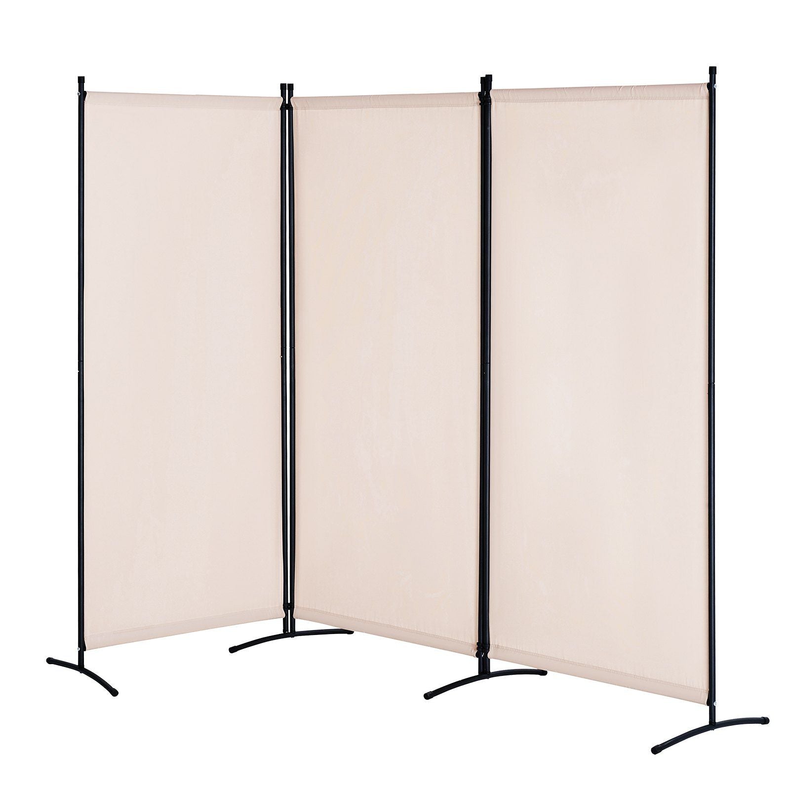 Room Divider, 3 Panel Room Divider, Folding Privacy Screen and Portable Partition Divider for Room Separation, Freestanding Room Partitions for Office, Bedroom, Living Room, Beige