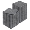 Interlocking Drainage Mat, 12'x12' Modular Interlocking Cushion Durable PP Material, 55 Pcs Splicing Drainage Mats, Non-Slip Drainage Floor Tile and Shower Mat, for Garage, Garden, Kitchen, Grey